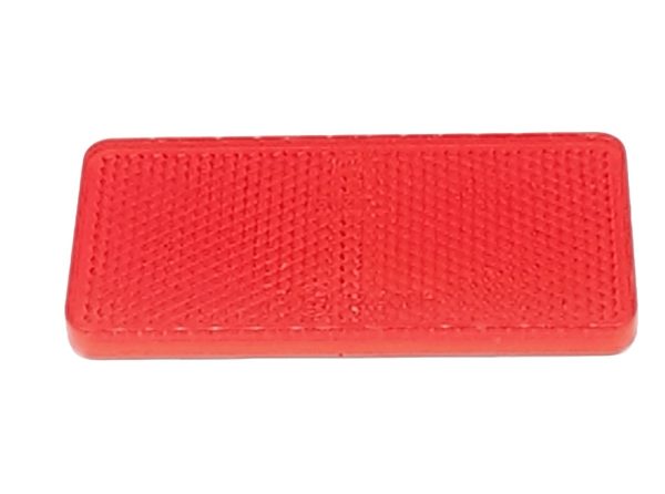 REFLECTOR RECTANGLE SELF ADHESIVE RED R118 (CARD OF 10)