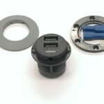 ALFATRONIX USB-A CHARGER DOUBLE PORT FRONT FITTING