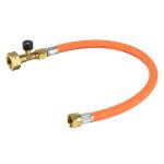 450mm BUTANE PIGTAIL NUT X W20 COMPLETE WITH RUPTURE PROTECTION