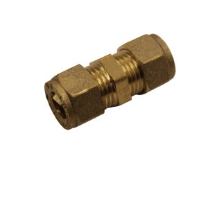 8mm STRIGHT BRASS COMPRESSION COUPLING