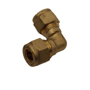 8mm ELBOW BRASS COMPRESSION COUPLING