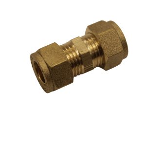 10mm STRAIGHT BRASS COPRESSION COUPLING