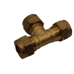 10mm EQUAL T BRASS COMPRESSION COUPLING